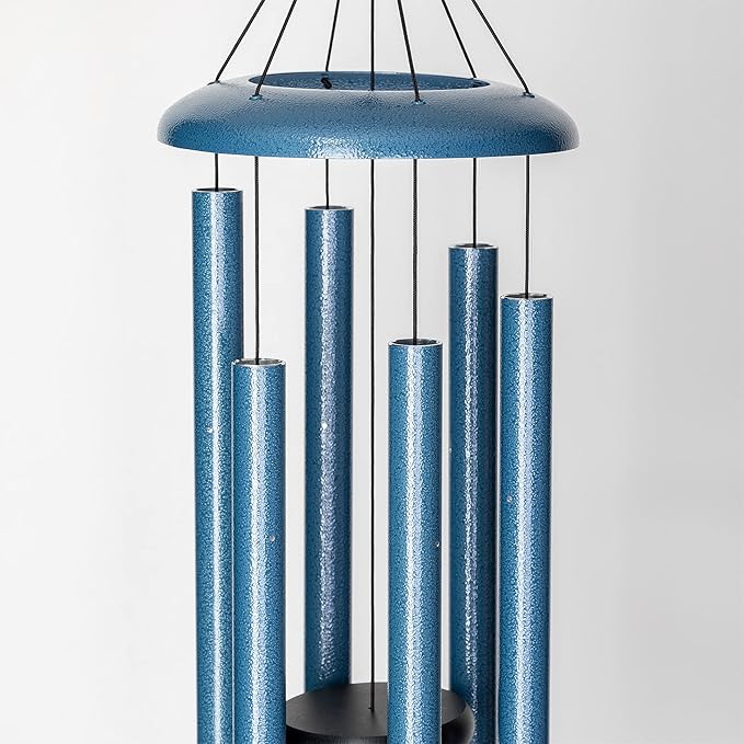Corinthian Bells by Wind River - 36 inch Sky Blue Wind Chime for Patio, Backyard, Garden, and Outdoor Decor (Aluminum Chime) Made in The USA-Ruum Studio Home