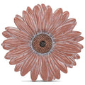 NAT & Jules Gerbera Daisy Flower Shaped Dimensional Indoor Outdoor 12 inch Cast Resin Decorative Garden Stepping Stone, Patio, Walkway Sculpture Yard Art, Terracotta-Ruum Studio Home