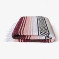 Traditional Handwoven Mexican Blanket, Large Falsa Serape - Soft & Durable Yoga Blanket - Vibrant Beach, Picnic & Camping Blanket - Lightweight Boho Throw 70"x50"-Ruum Studio Home