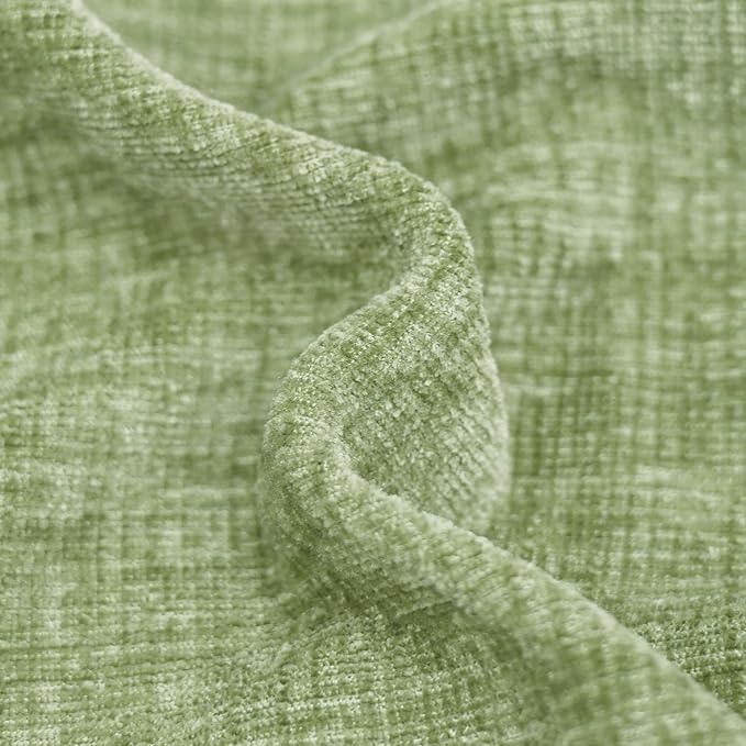 CaliTime Throw Pillow Covers Decorative 16 X 26 Inches Pack of 2 Cozy Chenille Cushion Cases for Couch Sofa Bed Living Room Home Sage Green-Ruum Studio Home