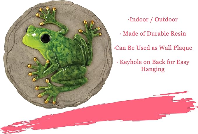 Spoontiques -Garden Décor - Raised Frog Stepping Stone - Decorative Stone for Garden-Ruum Studio Home
