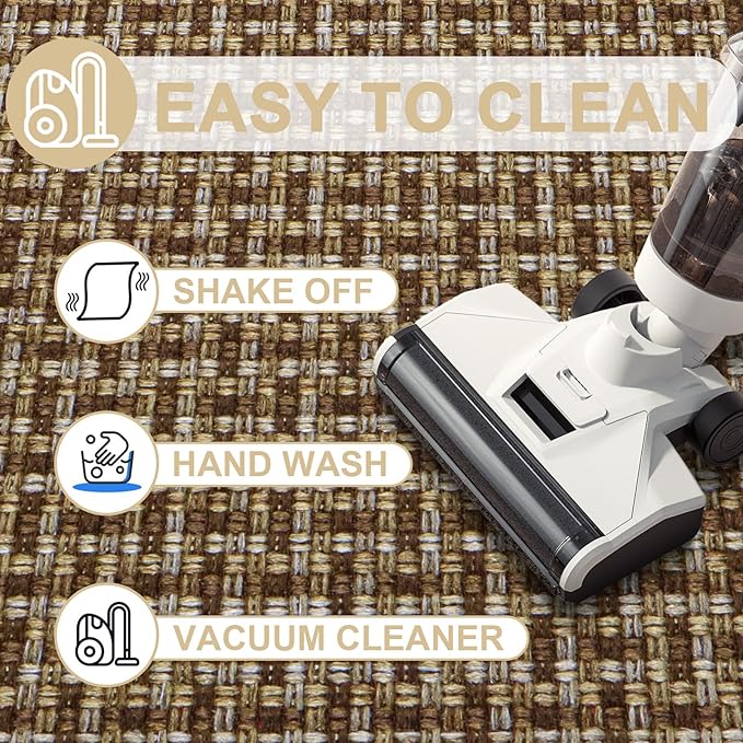 LEKEEPGO Door Mat Indoor Entrance 24"x36", Absorbent Indoor Door Mat, Non Slip Rubber Backing Inside Door Mats, Washable Floor Mat, Low-Profile Doormat for Front Door, Entryway, Entrance, Brown-Ruum Studio Home