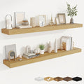 fuqing Floating Shelves for Wall, Bathroom Shelf Wall Mounted for Storage, Shelves with Invisible Bracket for Bedroom, Kitchen, Living Room, Farmhouse Small Book Shelf, 55 Inch Set of 2, Oak-Ruum Studio Home