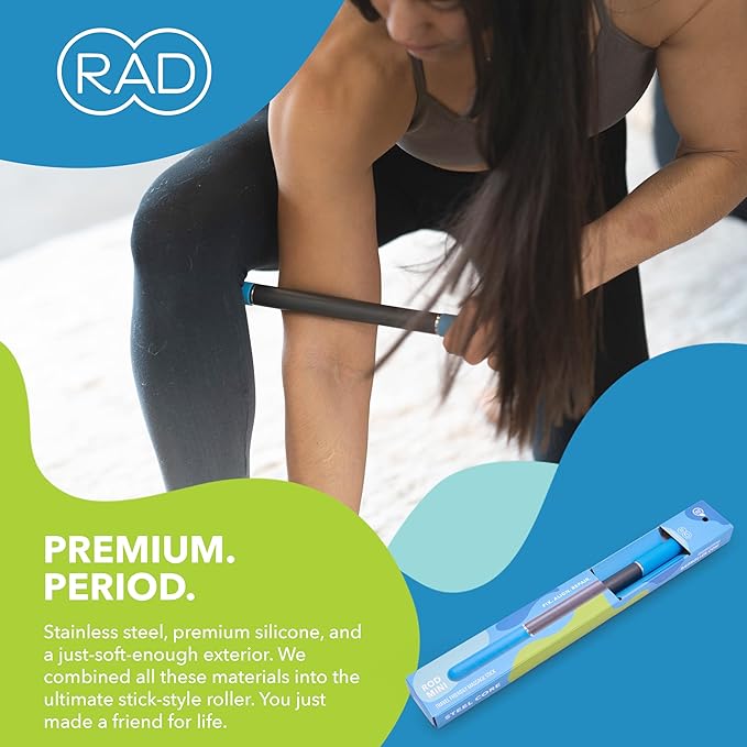 RAD Rod Mini – Compact Deep Tissue Massage Roller Stick – Travel-Ready Myofascial Release Tool for Legs, Back, Neck, Arms & Shoulders – Muscle Roller for Mobility & Recovery-Ruum Studio Home