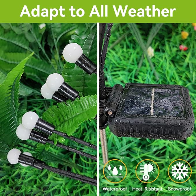 Solar Garden Lights Outdoor Waterproof, 6 Pack 48 LED Swaying Light Firefly Light Outdoor Decor Lights for Garden Gifts for Pathway Party Christmas Decoration, Warm White-Ruum Studio Home