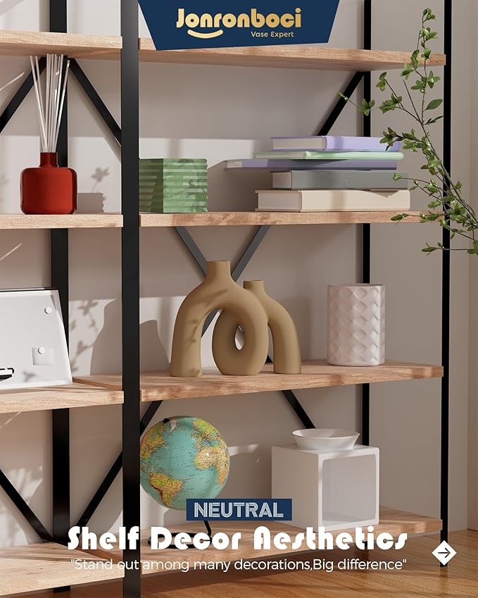 Hug Donut Decorative Vase Set - Tan Modern Rustic Farmhouse Style Vases Home Decor,Matte Ceramic Decorations for Living Room Shelf, Bookshelf Mantle Entryway Table Centerpiece or Console Décor(Brown)-Ruum Studio Home