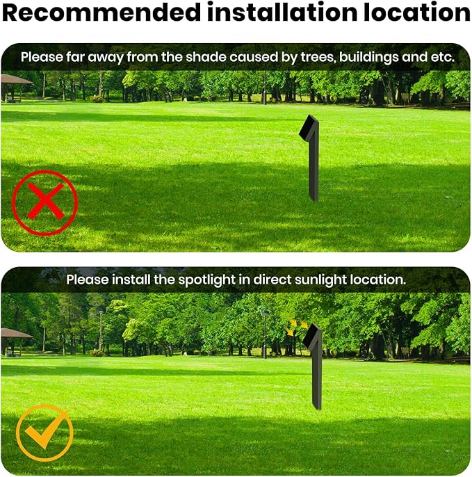 Solar Walkway Light, Dimmable Metal Solar Pathway Light Outdoor IP65 Waterproof, 3000K 500LM Solars Yard Lights for Yard Garden Patio Landscape Lawn-Ruum Studio Home