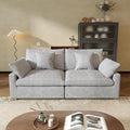 JACH Cloud Sectional Couches for Living Room, Modern Convertible Modular Couch, Love Seat Sofas, Sofa Covers Removable, Comfy Sectional Couch for Living Room, Apartment (Light Grey)-Ruum Studio Home