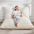 Hobestluk 3 in 1 Bean Bag Chair Giant Bean Bag Chairs for Adults with Bubble Cover Convertible Bean Bag Floor Cushion with Machine Washable Cover for Living Room (Bubble White)-Ruum Studio Home