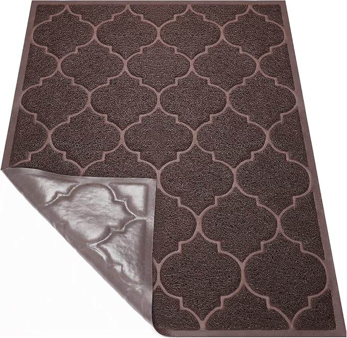 Cosyearn Door Mat, Front Door Mat, 46x35, Welcome Mats for Entryway,Garage,High Traffic Areas, Jumbo Size, Doormat Entrance, Waterproof Mat, Easy Clean, Outdoor Indoor Floor Mat,Non Slip (Brown)-Ruum Studio Home