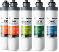 iSpring F5DS 1-Year Replacement Supply Filter Pack - Sediment, Composite, Carbon Block & Post Carbon Filters for DS4B & DS4S-Ruum Studio Home
