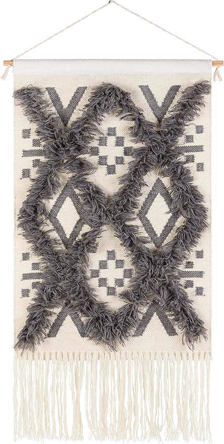 Mark&Day Wall Hanging, Windigsteig Coastal Farmhouse Charcoal Tapestry Wall Hanging for Living Room, Bedroom, Office or Kitchen (48"H x 24"W)-Ruum Studio Home
