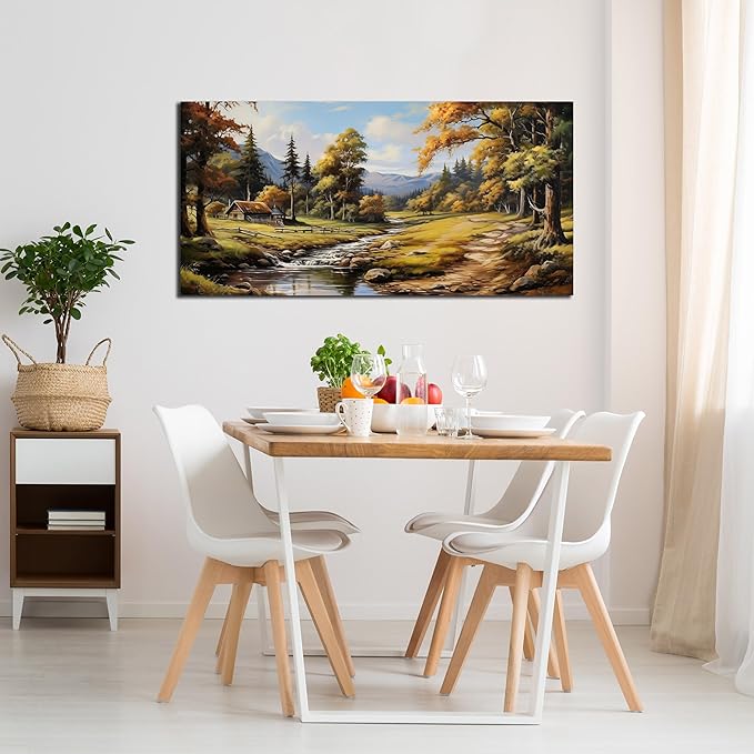 Natural Landscape Wall Art for Living Room Farmhouse Canvas Wall Art Prints Vintage Home Office Decor 20 x 40 Inch-Ruum Studio Home