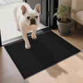 JSEI Entryway Rugs Doormat 20"x32", Non-Slip Dirt Trapper Door Mats Indoor, Washable Absorbent and Stain Resist Welcome Floor Mat for Front Door, Dog Door Mat, Muddy Wet Shoes & Paws, Black-Ruum Studio Home