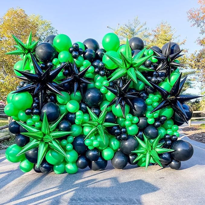 130pcs Green Balloons Different Sizes 18" 12" 10" 5" Party Latex Balloons for Birthday Dinosaur Baby Shower St. Patrick's Day Summer Jungle Forest Safari Party Decorations-Ruum Studio Home