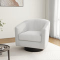 Swivel Barrel Accent Chair, Modern Round Corduroy Fabric Arm Chair for Living Room, Bedroom, Comfy Club Reading Chairs for Adults (Corduroy Beige, Set of 1)-Ruum Studio Home