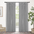 Macochico Pinch Pleated Full Blackout Curtains for Bedroom Living Room Light Grey Linen Curtains Thermal Insulated and Noise Reducing Window Panels with Tieback Shabby Chic Decor 84”Wx84”L 1 Panel-Ruum Studio Home