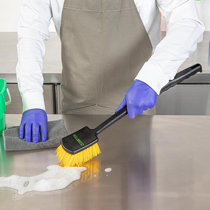 Restaurantware-Clean Tek Professional 20.47 Inch Utility Brush, 1 Heavy-Duty Scrub Brush - Plastic Bristles, Ergonomic Handle, Black Plastic Cleaning Scrub, Ideal for Indoor and Outdoor Cleaning-Ruum Studio Home