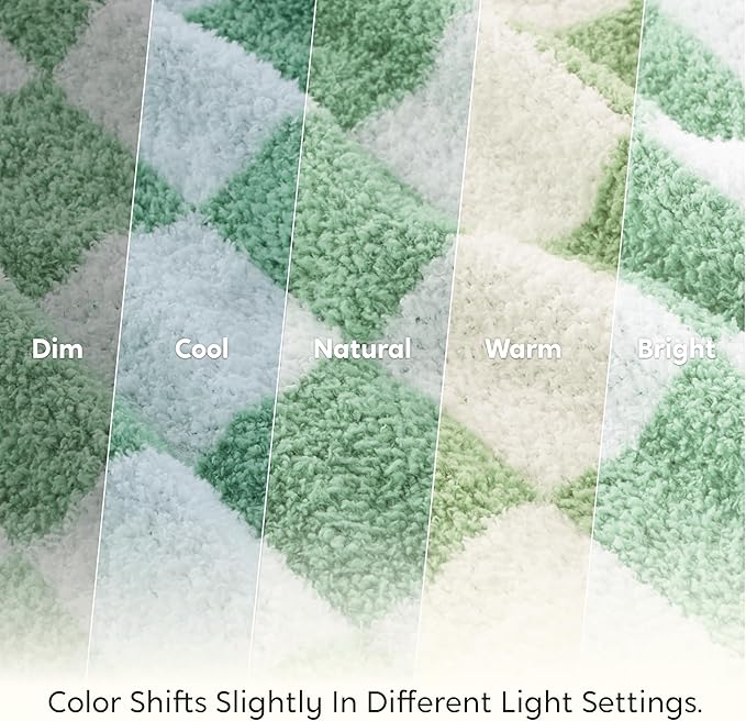 Joiedomi Throw Blanket for Couch, Sage Green Checkered Knitted Blankets Gifts for Women Mom Girls, Cozy Cute Soft Throw Home Room Decor Aesthetic Women Mothers Birthday Gifts 50x70 Inches-Ruum Studio Home