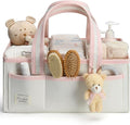 PeraBella XL Diaper Caddy Organizer With Handle, Baby Shower Gifts Basket Bag, Registry Search Must Haves Items, Newborn Girl Boy Nursery Storage Organizer, Baby Bag Essentials, Car Diaper Caddy Cart-Ruum Studio Home
