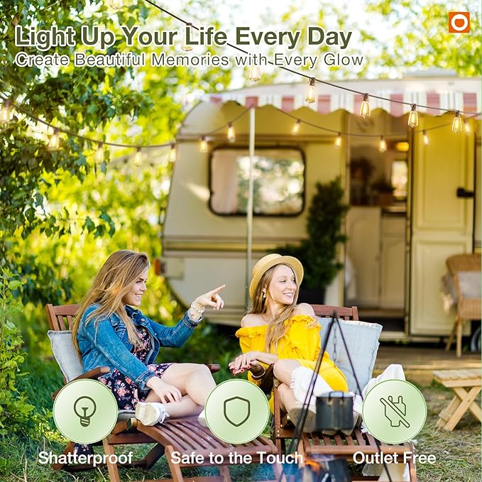 addlon 102(96+6) FT Solar String Lights Waterproof,Patio Light Solar Powered with Remote & USB Port 3 Modes, 30+2 LED Shatterproof Bulbs Outdoor Lighting for Camping Backyard Garden-Ruum Studio Home