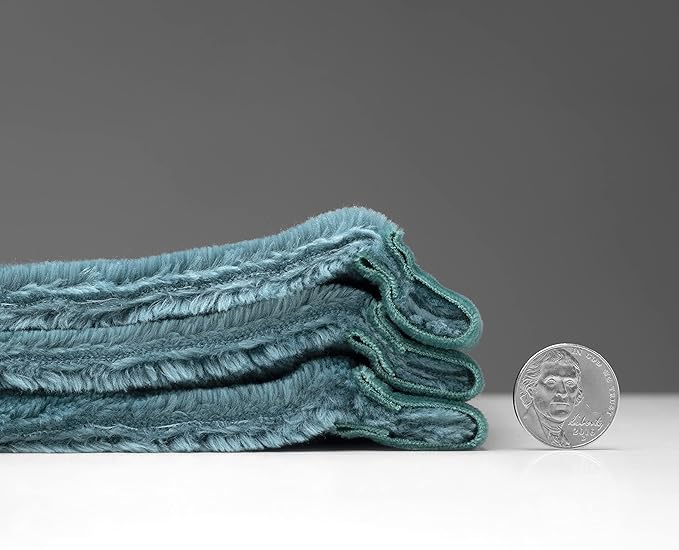 Mellowdy Extra Thick Hearty Plush Flannel Blanket (Deep Turquoise, 60x80) - 500GSM Twin Size Warm Blanket for Winter, Fall | Soft, Fluffy, Cuddly, Perfect for Bed, Oversized Throw for Couch, Sofa-Ruum Studio Home
