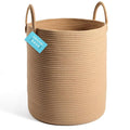 OrganiHaus Large Woven Baskets for Storage 15x18, Cotton Rope Baskets for Storage, Tall Blanket Basket for Living Room, Nursery Laundry Basket, Big Basket for Toys, Basket for Blankets, Honey-Ruum Studio Home