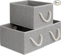 StorageWorks Storage Baskets for Shelves, Foldable Fabric Closet Storage Bins with Handles, Fabric Storage Bins Clothes Organizer, Gray, 3-Pack, Small-Ruum Studio Home