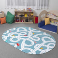 STARUIA Small Road Rug for Kids Room, 3'x5' Washable Kids Play Rug for Baby Nursery, Non-Slip Car Rugs for Playroom, Kid Play Mat Blue Traffic Carpet for Boys Girls Dorm Toy Room Tent-Ruum Studio Home