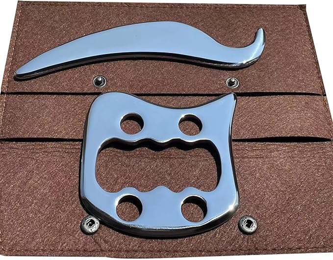 Gua sha Tool gua sha Stainless Steel iastm Tool Gussha Massage Tool Muscle Scraping Tool for Soft Tissue Therapy and Reduce Arms,Back, Legs, Neck Muscle Pain(DN)………-Ruum Studio Home
