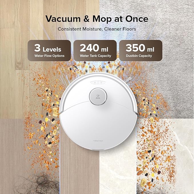 roborock Q10 X5+ Robot Vacuum and Mop Combo, Self-Emptying, 10,000Pa Suction, Obstacle Avoidance, LiDAR Navigation, Hands-Free Cleaning, No-Go Zones, Perfect for Carpet and Pet Hair, White-Ruum Studio Home