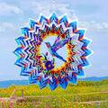 Hummingbird Wind Spinner,Hanging Wind Spinners Outdoor for Garden Decoration，15.7 inch 3D Stainless Steel Wind Sculpture for Indoor/Outdoor Decor-Ruum Studio Home