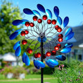 Solar Wind Spinners Outdoor, Colorful Large Garden Wind Spinners with Stake, Lawn Decor Windmill for Yard, Patio, Backyard (24'' W x 88'' H)-Ruum Studio Home