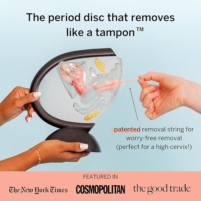 2 Menstrual Discs and Applicator Bundle - No Metals or Toxins - 100% Medical-Grade Silicone-Most Soft Reusable Period Disc - Inserts and Removes Like a Tampon - Capacity of 5 and 7 Tampons-Ruum Studio Home