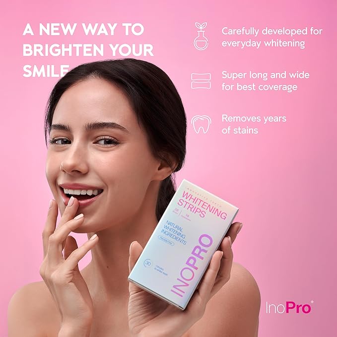 Teeth Whitening Strips 14 Treatments Kit - Teeth Whitener, Peroxide Free, Enamel Safe Green White Strips, Deep Stains Removal - Instant Teeth Whitening Without The Harm (28 Strips)-Ruum Studio Home