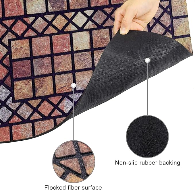 CHICHIC Welcome Door Mat 18 x 30 Inch Front Doormat Outdoors for Home Entrance Outdoors Mat for Outside Entry Way Doormat Entry Rugs, Heavy Duty Non Slip Rubber Back Low Profile, Colorful-Ruum Studio Home