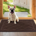 JSEI Dirt Trapper Door Mat 20"x32", Non-Slip Washable Entryway Mats, Dog Door Mat, Stain Resistant and Absorbent Floor Mats, Low Profile Welcome Mat for Front Back Door, Brown-Ruum Studio Home