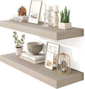 Heimlove 36 Inch Floating Shelves for Wall Set of 2,Wall Shelves for Storage & Decor - Heavy Duty with Invisible Brackets,Perfect for Living Room,Bedroom,Home Office-Grey-Ruum Studio Home