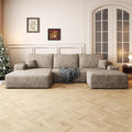 108" Sectional Couches for Living Room Modern Modular Sofa with L-Shape Couchs Upholstered Boneless Couch Deep Seat Sectional Couch with Chaise (Camel, Left Facing Chaise+2Seaters+1Ottoman)-Ruum Studio Home