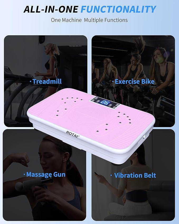 Shake Plate Vibration Exercise Machine for Lymphatic Drainage Massager & Weight Loss, 400 lbs Capacity Whole Body Vibrating Plate Workout for Women and Men-Ruum Studio Home
