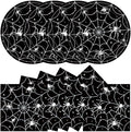 40Pcs Halloween Paper Plates and Napkins Party Supplies, Spider Web Plates Napkins Disposable Dinnerware Set for Spooky Halloween Party Decorations-Ruum Studio Home