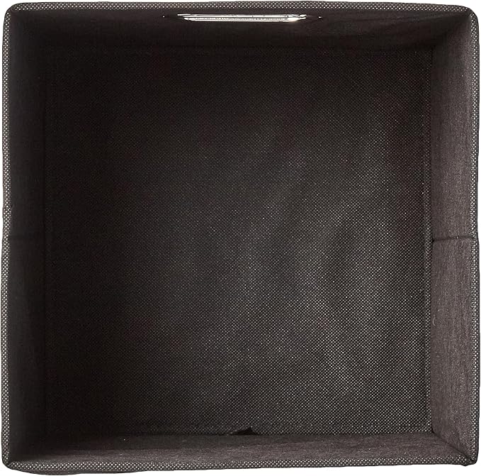 Amazon Basics Collapsible Cube Storage Organizer Bins, 6-Pack, 10.5 x 10.5 x 11 inches, Black-Ruum Studio Home