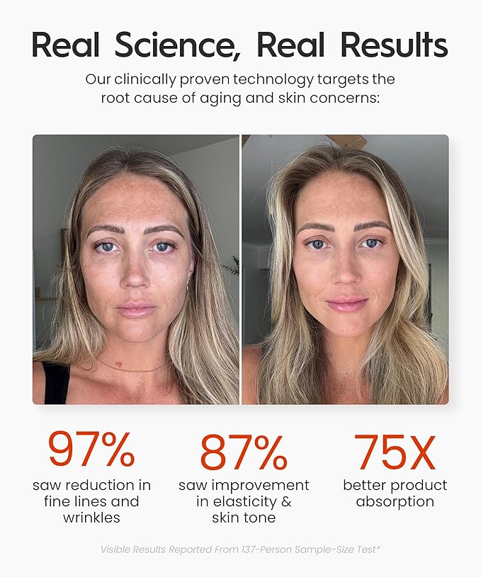 REVO Genie | Face & Neck Beauty Massager with Ultra Powerful LEDs for Wrinkles, Fine Lines, Puffy Skin, Uneven Skin Tone, Lymphatic Drainage, Lifting & Firming Facial Sculpting Tool with Light Therapy-Ruum Studio Home
