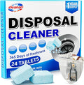 Foaming Garbage Disposal Cleaner and Deodorizer Tablets-24 Pack Food Disposal Cleaner, Quickly Eliminates Odors, XL Powerful Foaming Action, Refreshing Lemon Scent, Natural Ingredients, 1 Year Supply-Ruum Studio Home