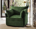 Oversized Accent Chair, Upholstered Modern Sofa Chair with Removable Backrest & Detachable Cover, 24.5" Deep Seat Large Reading Armchair for Living Room Bedroom Office - Chenille Green Set of 1-Ruum Studio Home