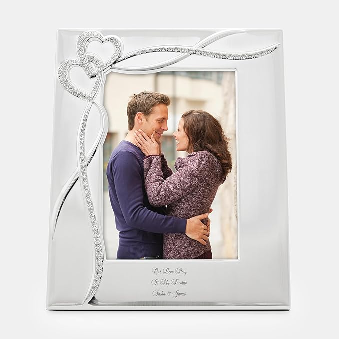 THINGS REMEMBERED Engraved Intertwined Heart 5" x 7" Picture Frame (Free Customization)-Ruum Studio Home