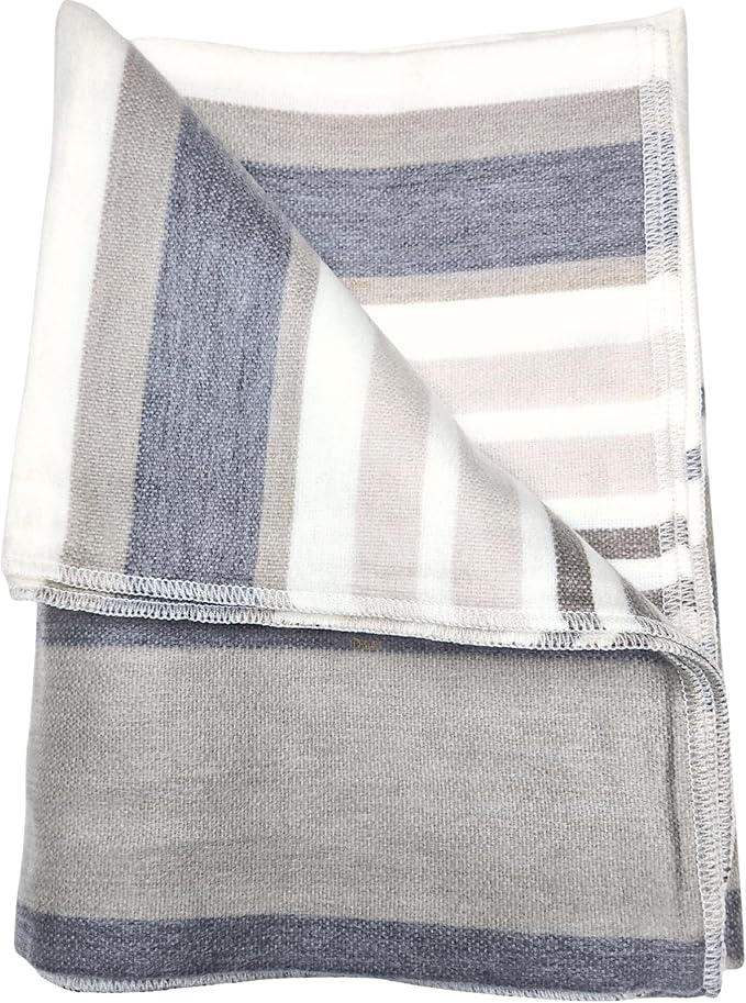 Alpaca Wool Throw Blanket | Super Soft, Lightweight, Breathable and Hypoallergenic | Non-Itchy or Scratchy (Gray White Varicolored, Queen (U.S. Standard))-Ruum Studio Home