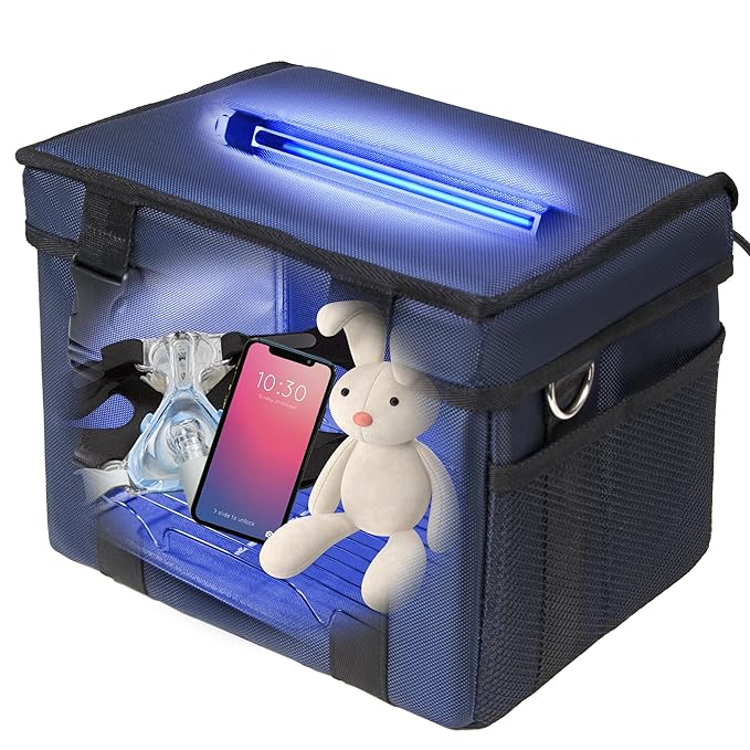 UV Sanitizer Box, 12L Portable Sanitizing and Cleaning Machine with 3-Level Timer, Foldable UV Cleaner Box for Toys, Mask, Towel, Key， Baby Bottle, Etc. Ozone Free UV Cleaning Box ﻿-Ruum Studio Home