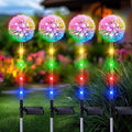 Solar Garden Lights Outdoor Decorations: 4 Pack Dandelion Flower Lights, 2 Modes Colorful 16 LED Landscape Light, Waterproof Artificial Flowers for Yard, Patio, Pathway Decor, Gifts for Women Mom-Ruum Studio Home