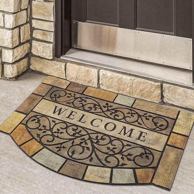 Durable Welcome Door Mats, 24"x36" Heavy-Duty Large Outdoor Mat for Front Door with Non-Slip Rubber Backing for Outside Entry, Garage, Patio, High Traffic Area-Ruum Studio Home